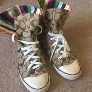 Coach monogram high tops
